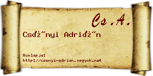 Csényi Adrián névjegykártya