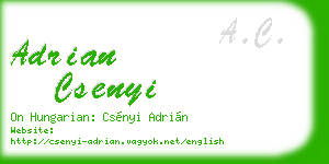 adrian csenyi business card