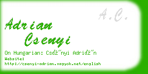 adrian csenyi business card